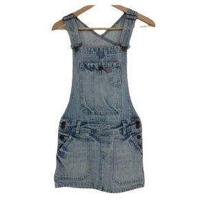 BHD Blues Heroes Denim Light wash denim overall skirt XS